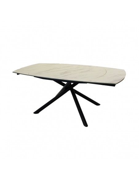 STAN - Table de séjour 2 allonges de 30 cm 