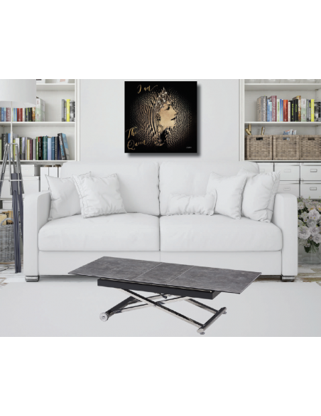 ANDY - Table basse relevable 1 allonge de 30cm 