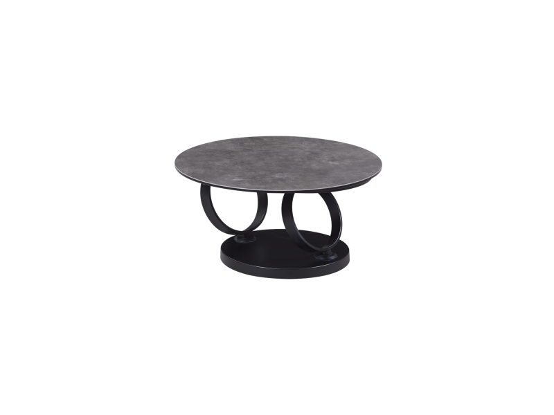 DJOKO - Table basse plateaux pivotant verre céramique 