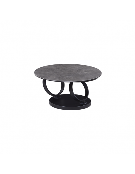 DJOKO - Table basse plateaux pivotant verre céramique 