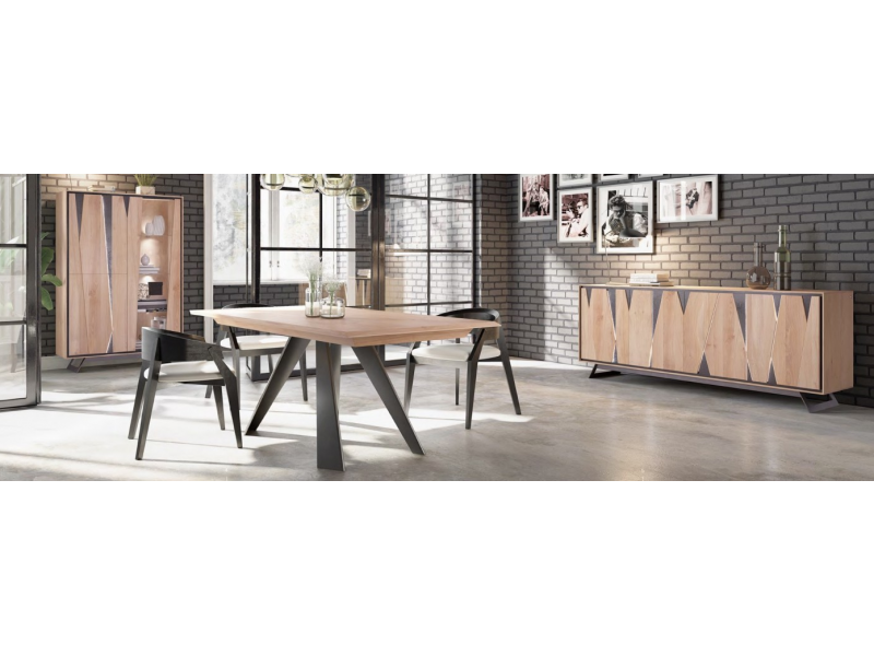 CLARKS - Enfilade 4 portes 1 tiroir avec eclairage 