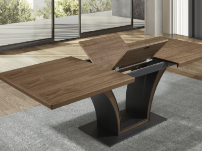 MERCURE - Table rectangulaire 180cm avec allonge 60cm 