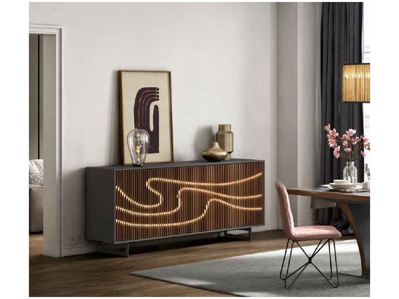 MERCURE - Table rectangulaire 180cm avec allonge 60cm 