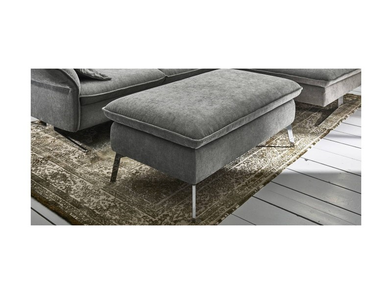 ALEXANDER - Canapé d angle méridienne, accoudoir réglable, 1 appui tête, pieds noir 