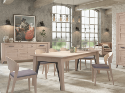 CAMPANA - Table 4 pieds, 4 allonges de 45 cm 