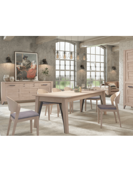 CAMPANA - Table 4 pieds, 4 allonges de 45 cm 