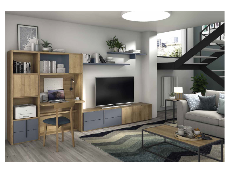 EVY - Ensemble bureaux meubles TV CLASS 