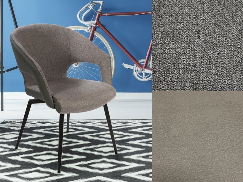 Chaise pivotante bi-matière MISTRAL 
