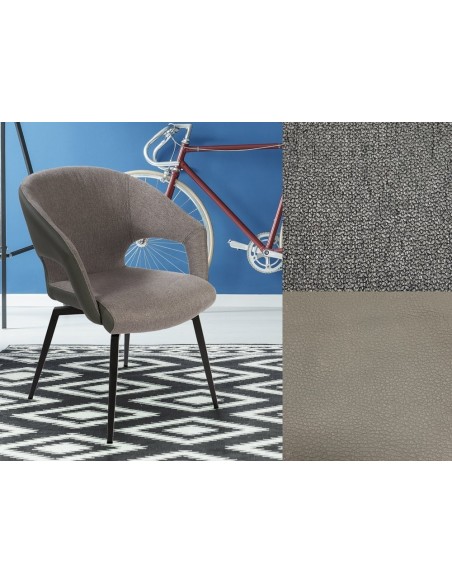 Chaise pivotante bi-matière MISTRAL 
