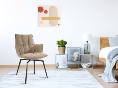 Chaise pivotante en velours SIROCCO 