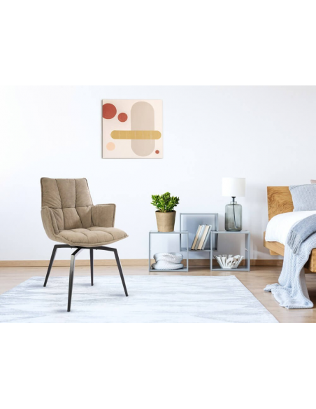 Chaise pivotante en velours SIROCCO 