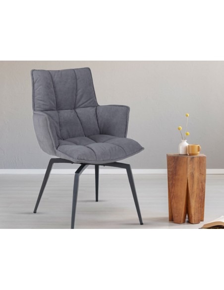 Chaise pivotante en velours SIROCCO 
