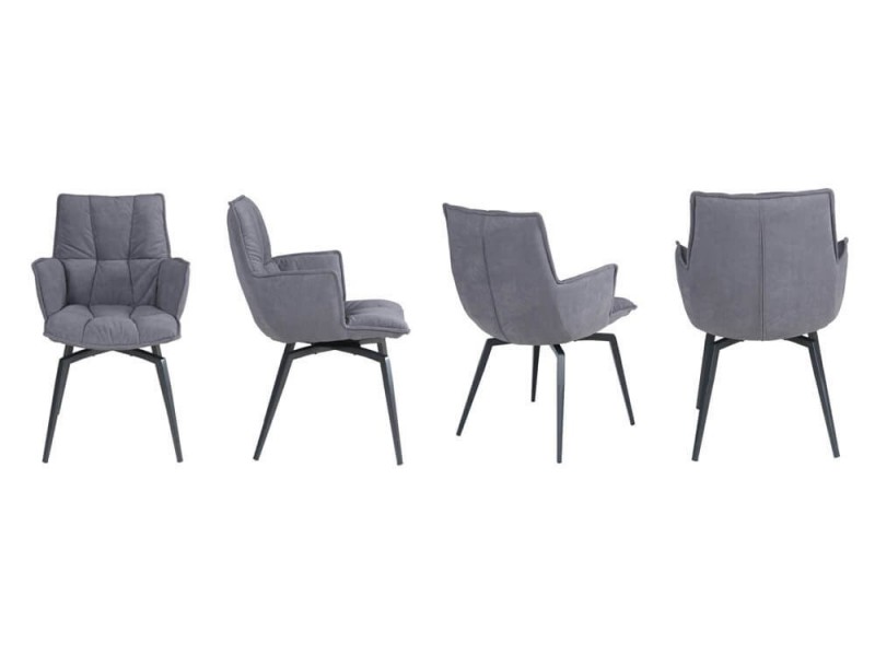 Chaise pivotante en velours SIROCCO 