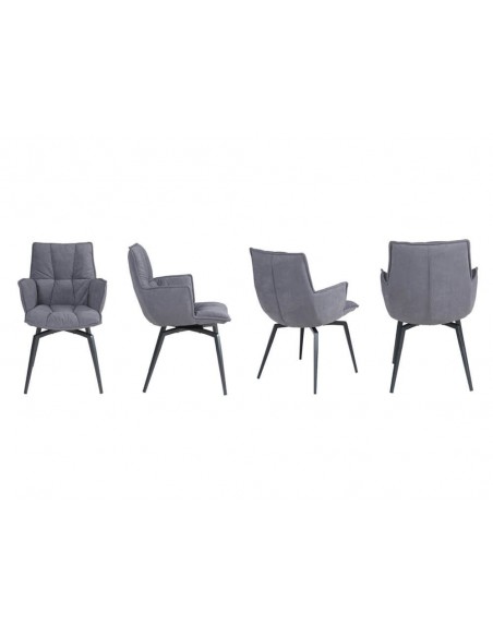 Chaise pivotante en velours SIROCCO 