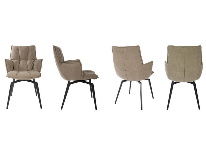 Chaise pivotante en velours SIROCCO 
