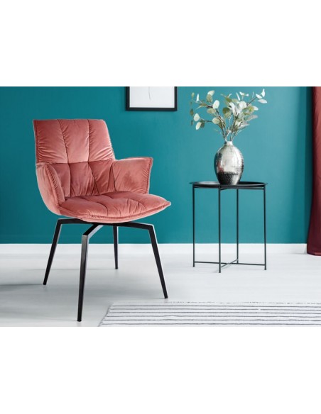 Chaise pivotante en velours SIROCCO 