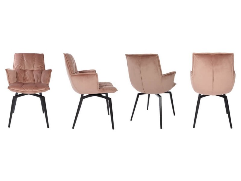 Chaise pivotante en velours SIROCCO 