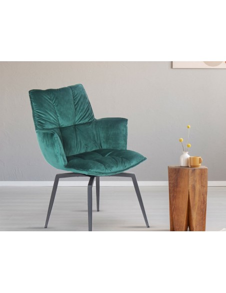Chaise pivotante en velours SIROCCO 