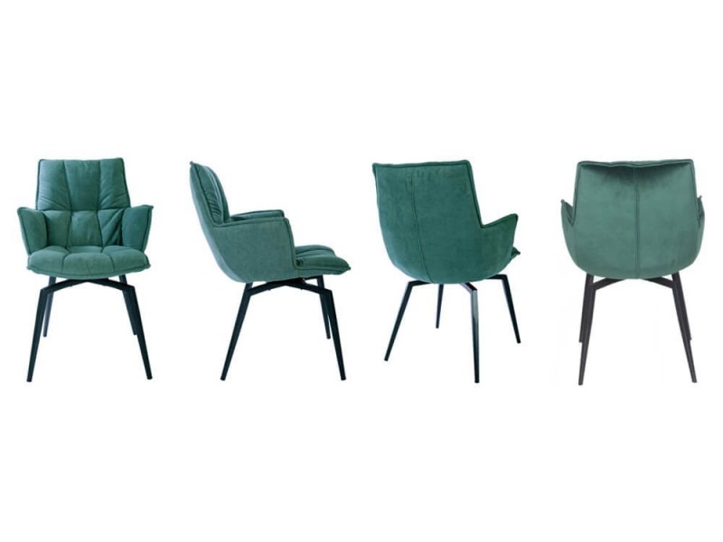 Chaise pivotante en velours SIROCCO 