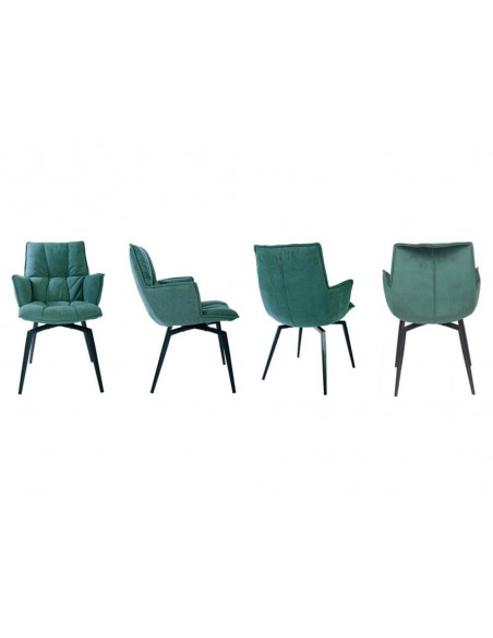 Chaise pivotante en velours SIROCCO 