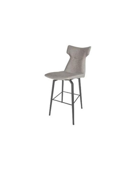 Tabouret de bar Tampico en bi matière tissu et PU 