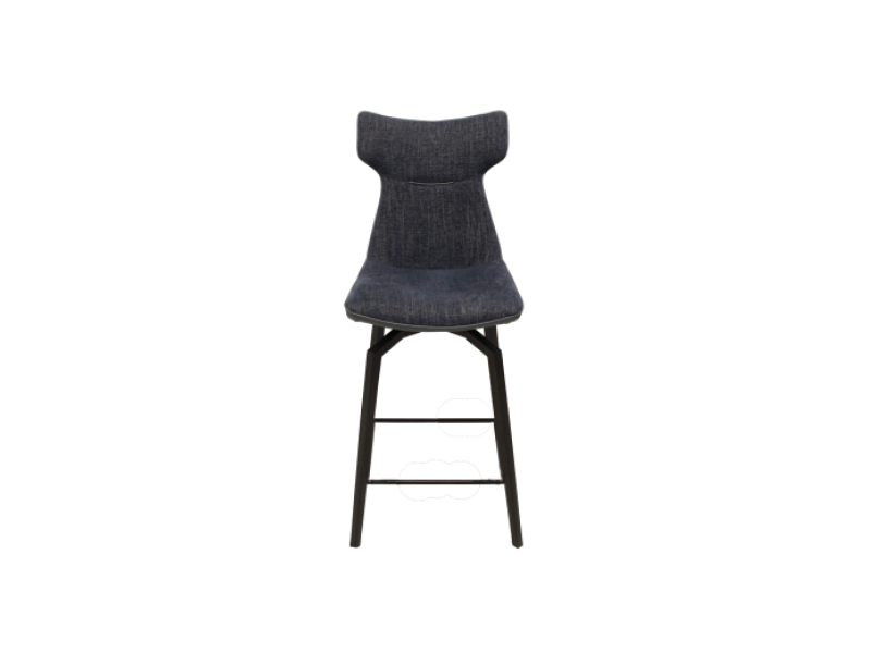Tabouret de bar Tampico en bi matière tissu et PU 