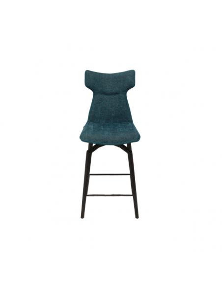 Tabouret de bar Tampico en bi matière tissu et PU 