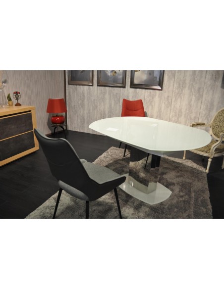Table de séjour Jimmy Blanc Verre Trempé 