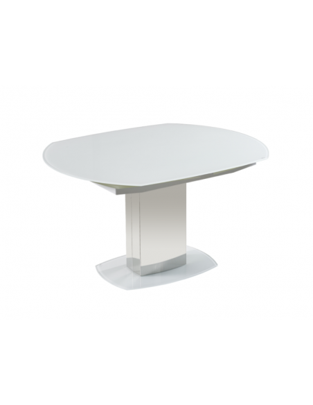 Table de séjour Jimmy Blanc Verre Trempé 