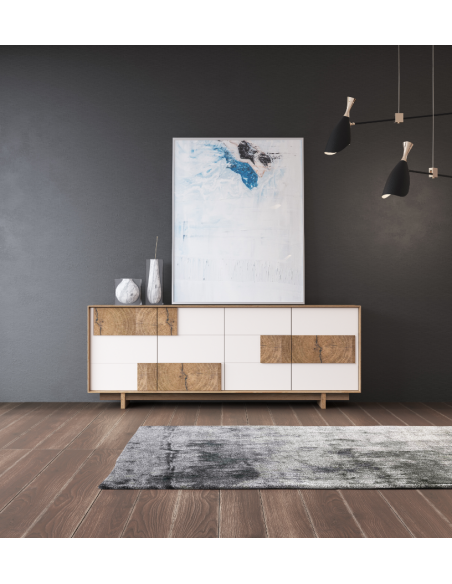 LAURENTZ - Buffet 4 portes avec tiroir interieur 