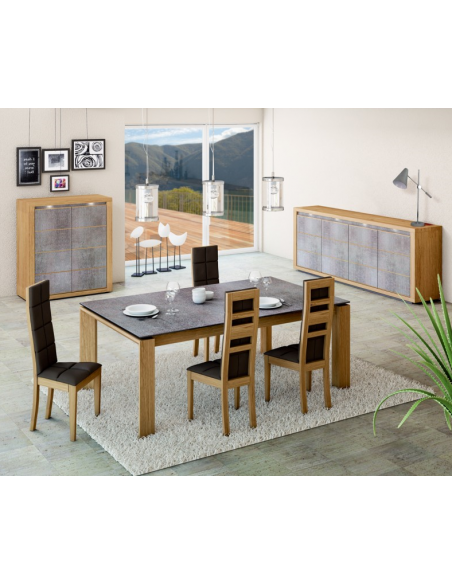 LECARON - Buffet 4 portes avec leds 