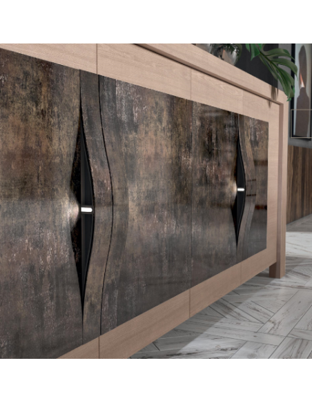 CHATRIER - Buffet 4 portes leds et tiroir interieur 