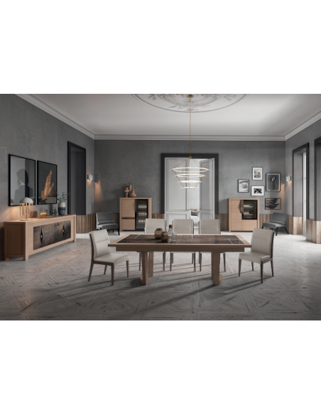 CHATRIER - Buffet 4 portes leds et tiroir interieur 
