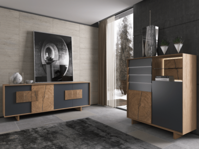 LAURENTZ - Vitrine 2 portes led Line Slim 