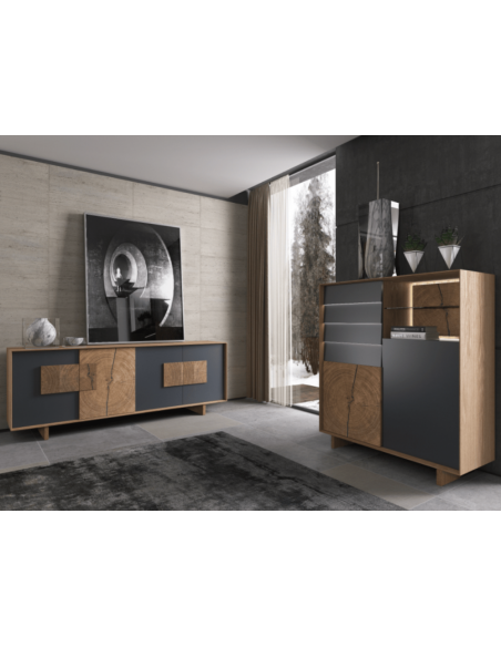 LAURENTZ - Vitrine 2 portes led Line Slim 