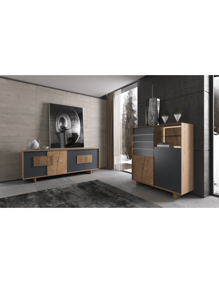 LAURENTZ - Vitrine 2 portes led Line Slim 