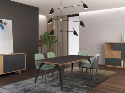 LAURENTZ - Table extensible 220 allonge 80 
