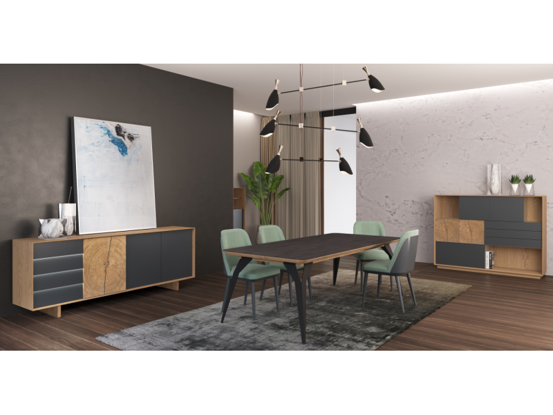 LAURENTZ - Table extensible 220 allonge 80 