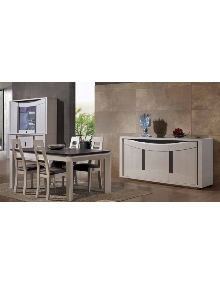 SFERA - Table de séjour 180 avec allonge 60 et plateau céramique 