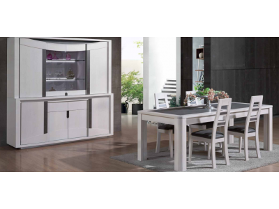 SFERA - Table XL 220 avec 2 allonges 40 et 1 allonge 90 pied central  2